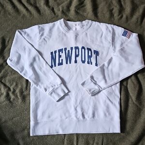 Brandy Melville White and Blue Newport Sweatshirt